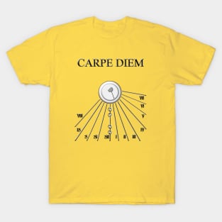 Sun Dial - Carpe Diem, Seize The Day, Time Is Short. T-Shirt